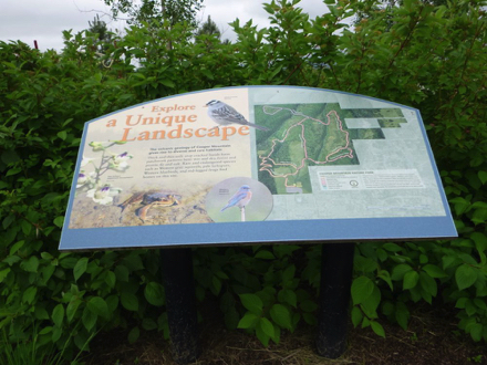 One of many interpretive displays along trails with interesting facts about the natural area